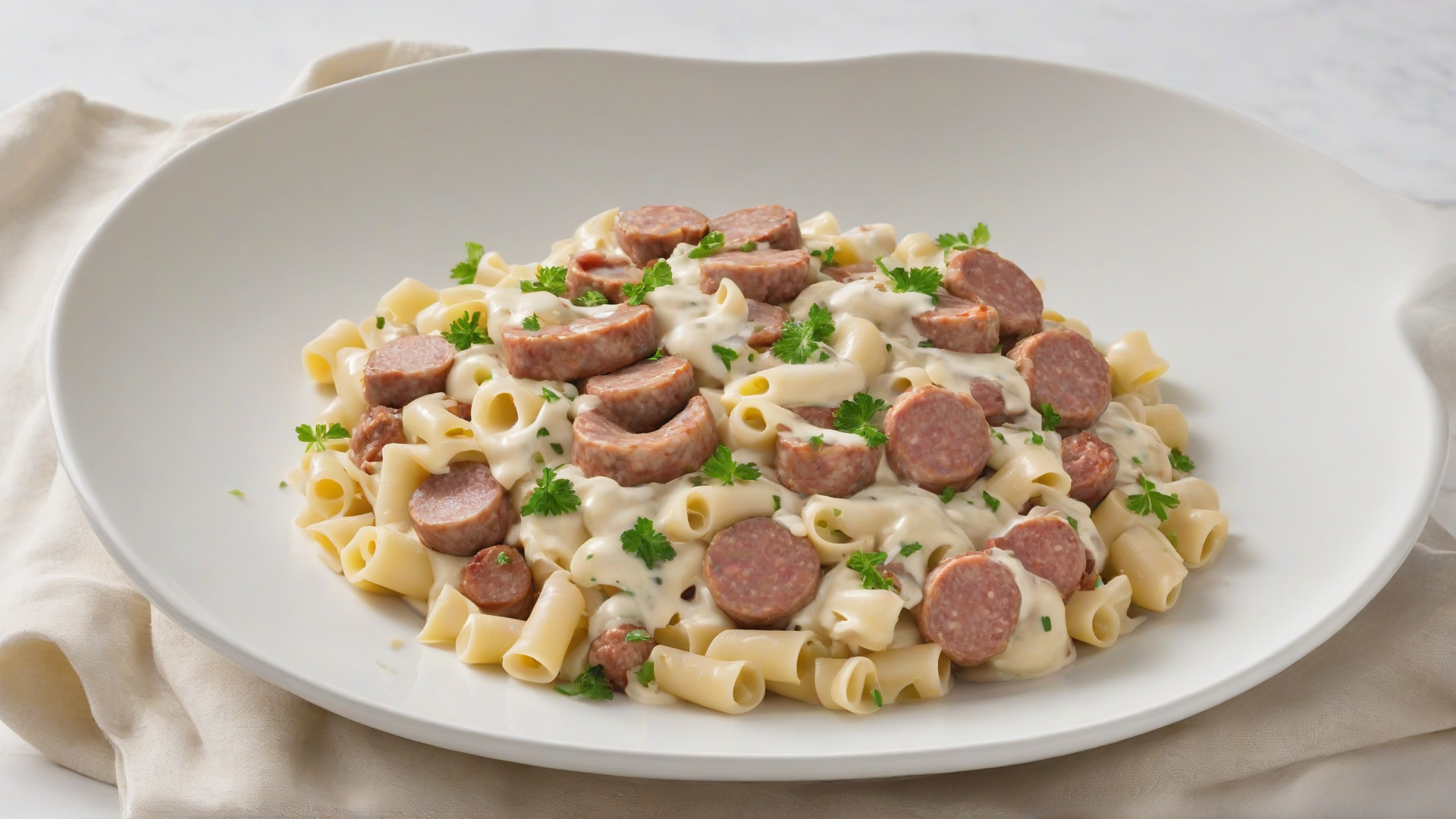 pasta con salsiccia in bianco